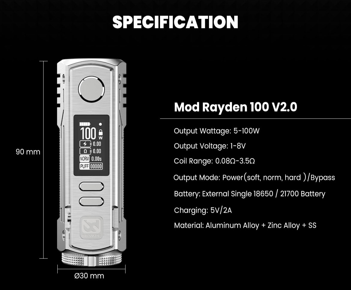 BD Vape Rayden 100 by BD Vape — product image